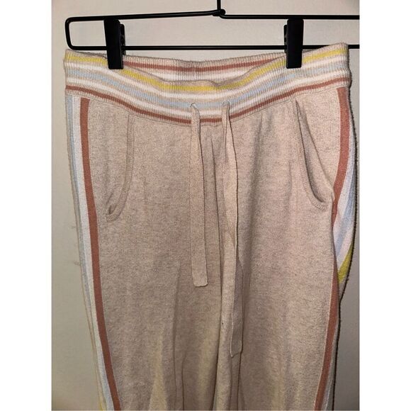 Faherty Women's Surf Jogger XS Beige Rainbow Stripe - Picture 2 of 4